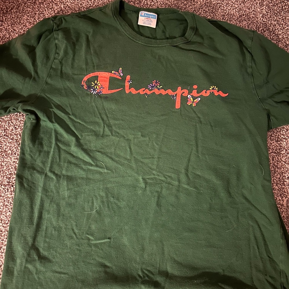 Champion Forest Green Graphic Tee